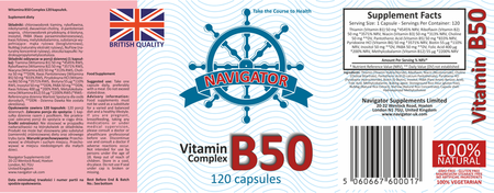 NAVIGATOR Witamina B50 120 kapsułek