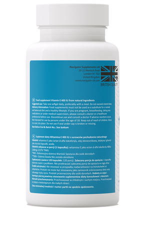 NAVIGATOR Witamina E 400 IU 120 kaps