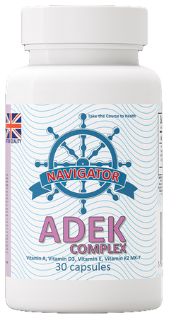 NAVIGATOR ADEK witamina A D3 E K2 MK-7 30 kaps. +GRATIS