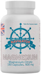 NAVIGATOR Magnesium Cytrynian Magnezu 400mg 180 kaps.