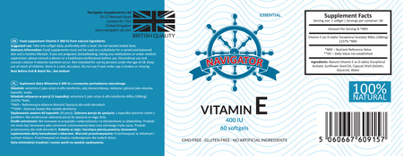 NAVIGATOR Witamina E 400 IU 60 kaps