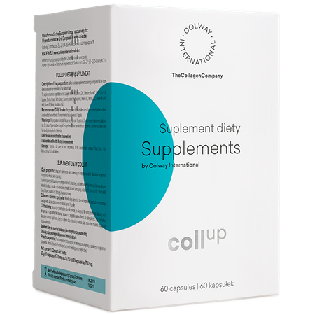 Kolagen CollUp Colway Kolagen+BIOTYNA+SELEN+CYNK+C+E suplement diety 60 kapsułek