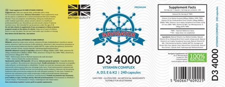 Colway colamiD 60 kapsułek witaminy D3+K2 Wapń i Fosfor