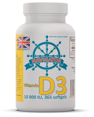 NAVIGATOR Witamina D3 10 000 IU 365 kaps.