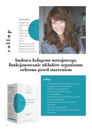 Kolagen CollUp Colway Kolagen+BIOTYNA+SELEN+CYNK+C+E suplement diety 60 kapsułek