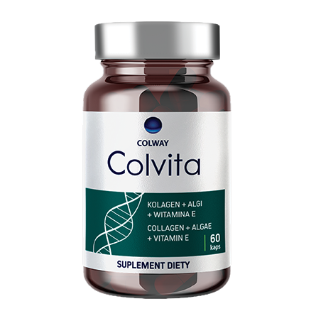 Colway Colvita Liofilizowany KOLAGEN Rybi, Algi, Wit.E 60 kaps